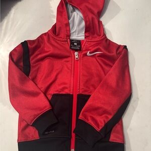 Nike Red and White Dri-Fit Jacket